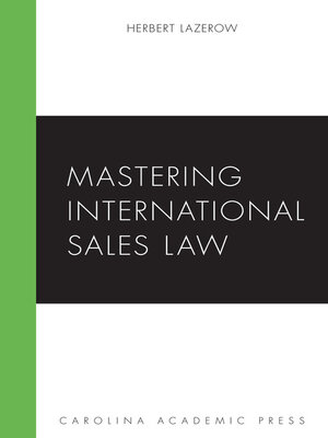 cover image of Mastering International Sales Law